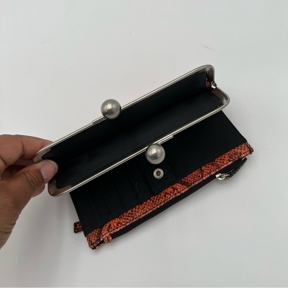 Mundi Orange and Black Animal Print Wallet - Picture 7 of 10